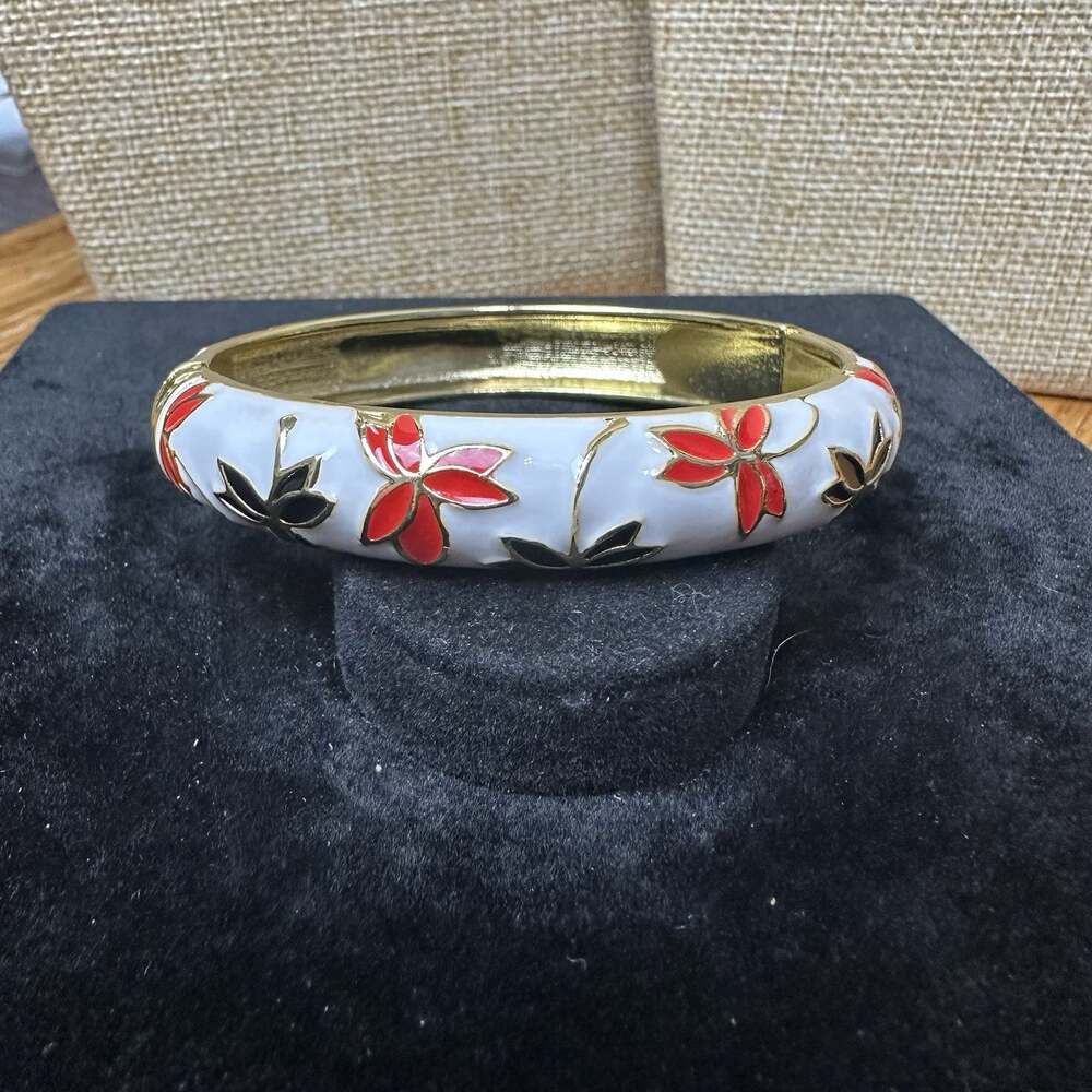 Sequin Nordstrom Multicolor Gold Tone Statement Enamel Bangle Bracelet # 376
